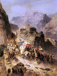  Alberto Pasini An Arab Caravan - Hand Painted Oil Painting