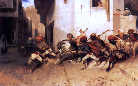  Alexandre Gabriel Decamps The Turkish Patrol - Hand Painted Oil Painting