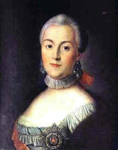  Alexey Petrovich Antropov Portrait of Grand Duchess Catherine Alekseevna, Future Empress Catherine II the Great - Hand Painted Oil Painting