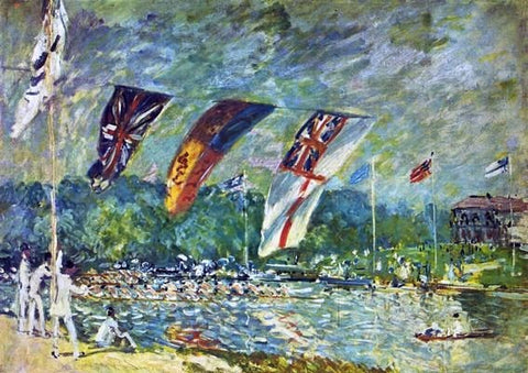  Alfred Sisley Regatta at Molesey - Hand Painted Oil Painting