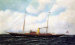  Antonio Jacobsen Steamship Riviera - Hand Painted Oil Painting