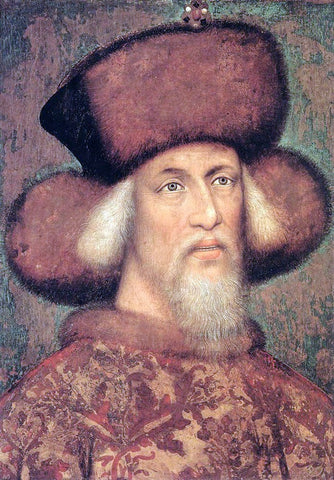  Antonio Pisanello Portrait of Emperor Sigismund of Luxembourg - Hand Painted Oil Painting
