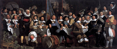  Bartholomeus Van der Helst Celebration of the Peace of Munster, 1648, at the Crossbowmen's Headquarters - Hand Painted Oil Painting
