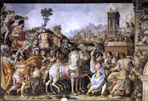  Cecchino Del Salviati Triumph of Furius Camillus - Hand Painted Oil Painting