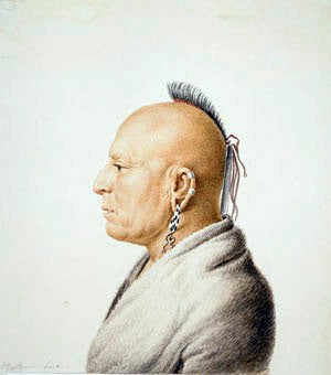  Charles Balthazar Julien Fevret de Saint-Memin Osage Warrior - Hand Painted Oil Painting