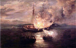  Charles De Wolf Brownell The Burning of the Gaspee - Hand Painted Oil Painting