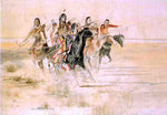  Charles Marion Russell Indian Hunt - Hand Painted Oil Painting