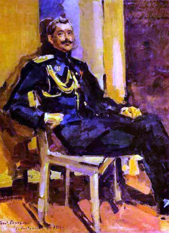  Constantin Alexeevich Korovin Portrait of an Officer - Hand Painted Oil Painting