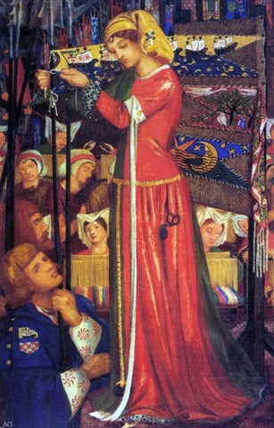  Dante Gabriel Rossetti Before the Battle - Hand Painted Oil Painting