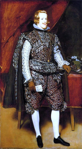  Diego Velazquez Philip IV in Brown and Silver - Hand Painted Oil Painting
