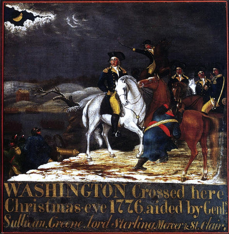  Edward Hicks Washington at the Deleware - Hand Painted Oil Painting