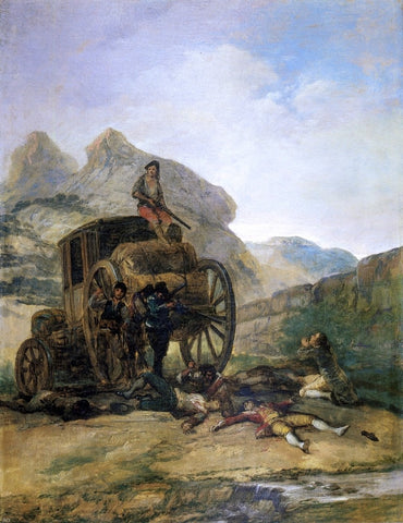  Francisco Jose de Goya Y Lucientes Attack on a Coach - Hand Painted Oil Painting