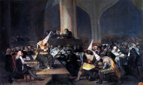  Francisco Jose de Goya Y Lucientes Inquisition Scene - Hand Painted Oil Painting