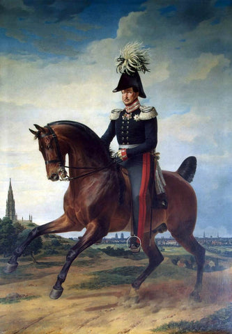 Franz Kruger Equestrian Portrait of Frederick William III - Hand Painted Oil Painting