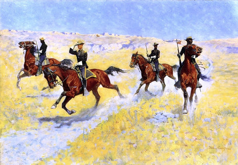  Frederic Remington The Advance - Hand Painted Oil Painting