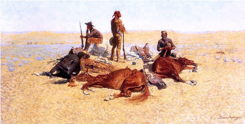  Frederic Remington The Last Lull in the Fight (also known as The Last Stand) - Hand Painted Oil Painting