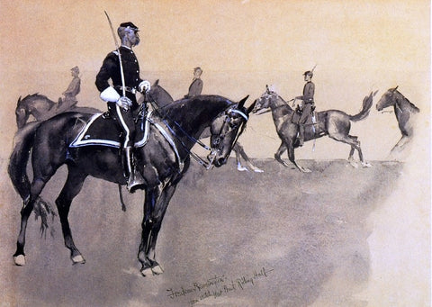  Frederic Remington West Pont Riding Hall - Hand Painted Oil Painting