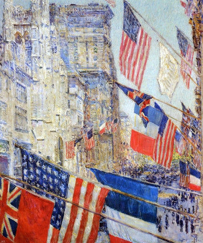  Frederick Childe Hassam Allies Day, May, 1917 - Hand Painted Oil Painting