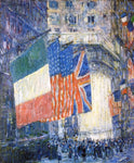  Frederick Childe Hassam Avenue of the Allies (also known as Flags on the Waldorf) - Hand Painted Oil Painting