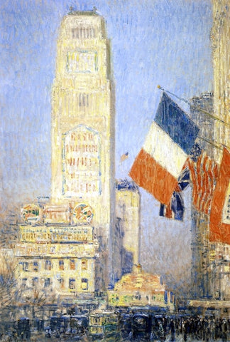  Frederick Childe Hassam The New York Bouquet, West Forty-Second Street - Hand Painted Oil Painting