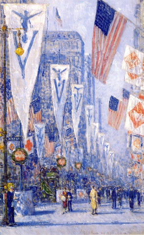  Frederick Childe Hassam Victory Day, May 1919 - Hand Painted Oil Painting