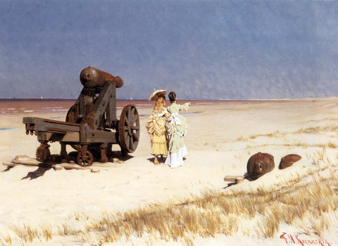  Frederick Hendrik Kaemmerer At the Seashore - Hand Painted Oil Painting