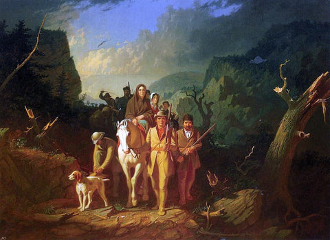  George Caleb Bingham The Emigration of Daniel Boone - Hand Painted Oil Painting