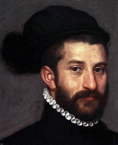  Giovanni Battista Moroni The Black Knight (detail) - Hand Painted Oil Painting