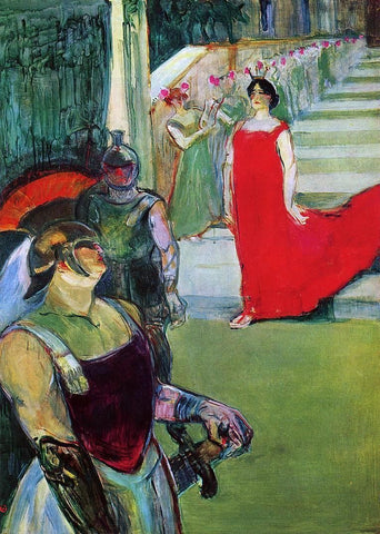  Henri De Toulouse-Lautrec Scenes from 'Messaline' at the Bordeaux Opera - Hand Painted Oil Painting