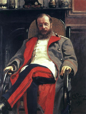  Ilia Efimovich Repin Portrait of Composer Cesar Antonovich Cui - Hand Painted Oil Painting