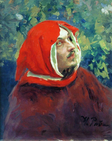  Ilia Efimovich Repin Portrait of Dante, Study - Hand Painted Oil Painting