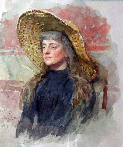  Ilia Efimovich Repin Portrait of E. Zvantseva - Hand Painted Oil Painting