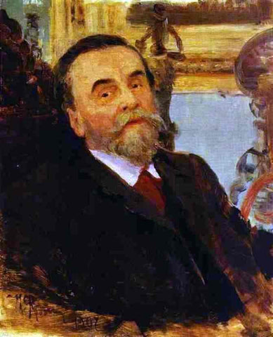  Ilia Efimovich Repin Portrait of Ivan Zvetkov - Hand Painted Oil Painting