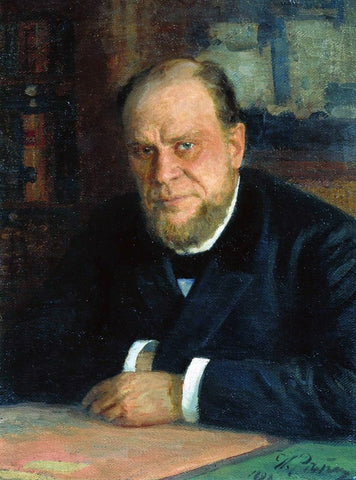  Ilia Efimovich Repin Portrait of Lawyer Anatoly Fyodorovich Koni - Hand Painted Oil Painting
