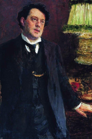  Ilia Efimovich Repin Portrait of Lawyer Oskar Osipovich Grusenberg - Hand Painted Oil Painting