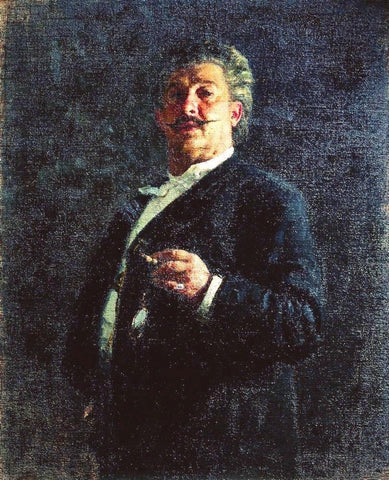  Ilia Efimovich Repin Portrait of Painter and Sculptor Mikhail Osipovich Mikeshin - Hand Painted Oil Painting