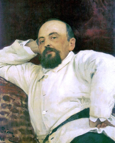  Ilia Efimovich Repin Portrait of Savva Mamontov - Hand Painted Oil Painting