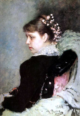  Ilia Efimovich Repin Portrait of Tatiana Rechinskay - Hand Painted Oil Painting