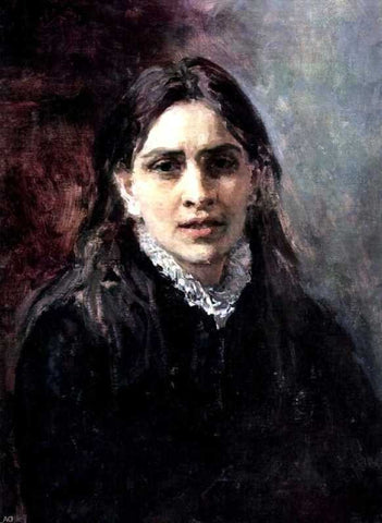  Ilia Efimovich Repin Portrait of the Actress Pelageya Strepetova - Hand Painted Oil Painting