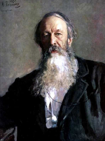  Ilia Efimovich Repin Portrait of the Art Critic Vladimir Stasov - Hand Painted Oil Painting