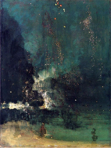  James McNeill Whistler Nocturne in Black and Gold: The Falling Rocket - Hand Painted Oil Painting