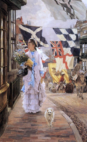  James Tissot A Fete Day at Brighton - Hand Painted Oil Painting
