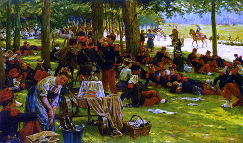 Jan Hoynck Van Papendrecht Picnic after the Parade - Hand Painted Oil Painting