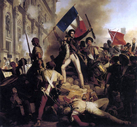 Jean-Victor Schnetz The Battle for the Town Hall, 28 July 1830 - Hand Painted Oil Painting