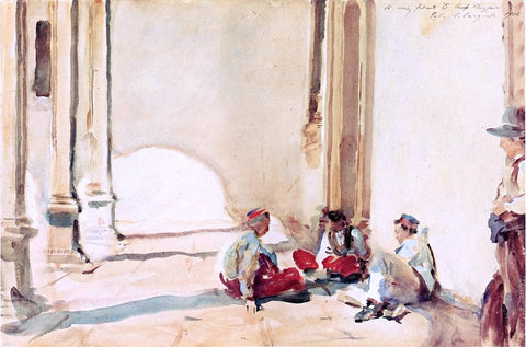  John Singer Sargent A Spanish Barracks - Hand Painted Oil Painting