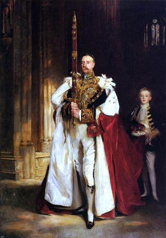  John Singer Sargent Charles Stewart, Sixth Marquess of Londonderry, Carrying the Great Sword of State at the Coronation - Hand Painted Oil Painting