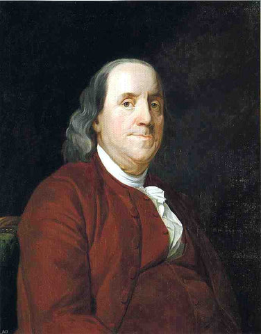  Joseph Wright Portrait of Benjamin Franklin - Hand Painted Oil Painting