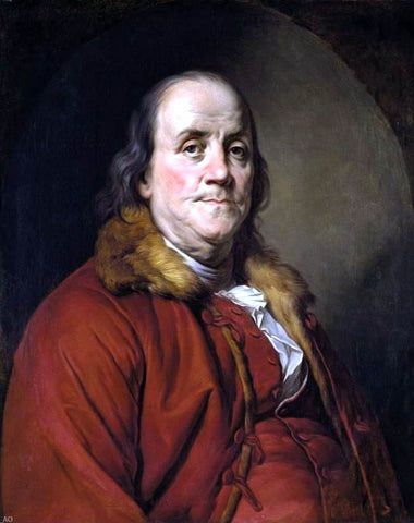  Joseph Siffrein Duplessis Portrait of Benjamin Franklin - Hand Painted Oil Painting