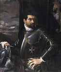  Lodovico Carracci Portrait of Carlo Alberto Rati Opizzoni in Armour - Hand Painted Oil Painting