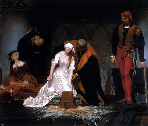  Paul Delaroche The Execution of Lady Jane Gray - Hand Painted Oil Painting